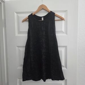 Lululemon Black Camo Miles Ahead Split Back Tank Top